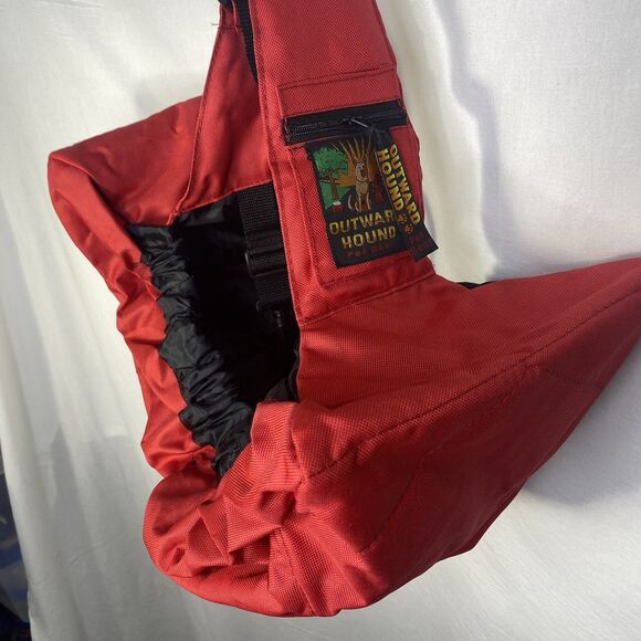 NWT OUTWARD HOUND Adjustable Sling Pet Carrier Crossbody Small Animal Red - Picture 1 of 12
